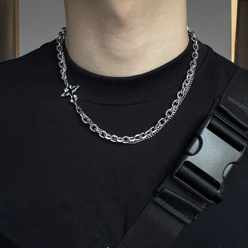 Women'S Accessories In The 90S - Punk Black Cross Pendant Chain Necklace