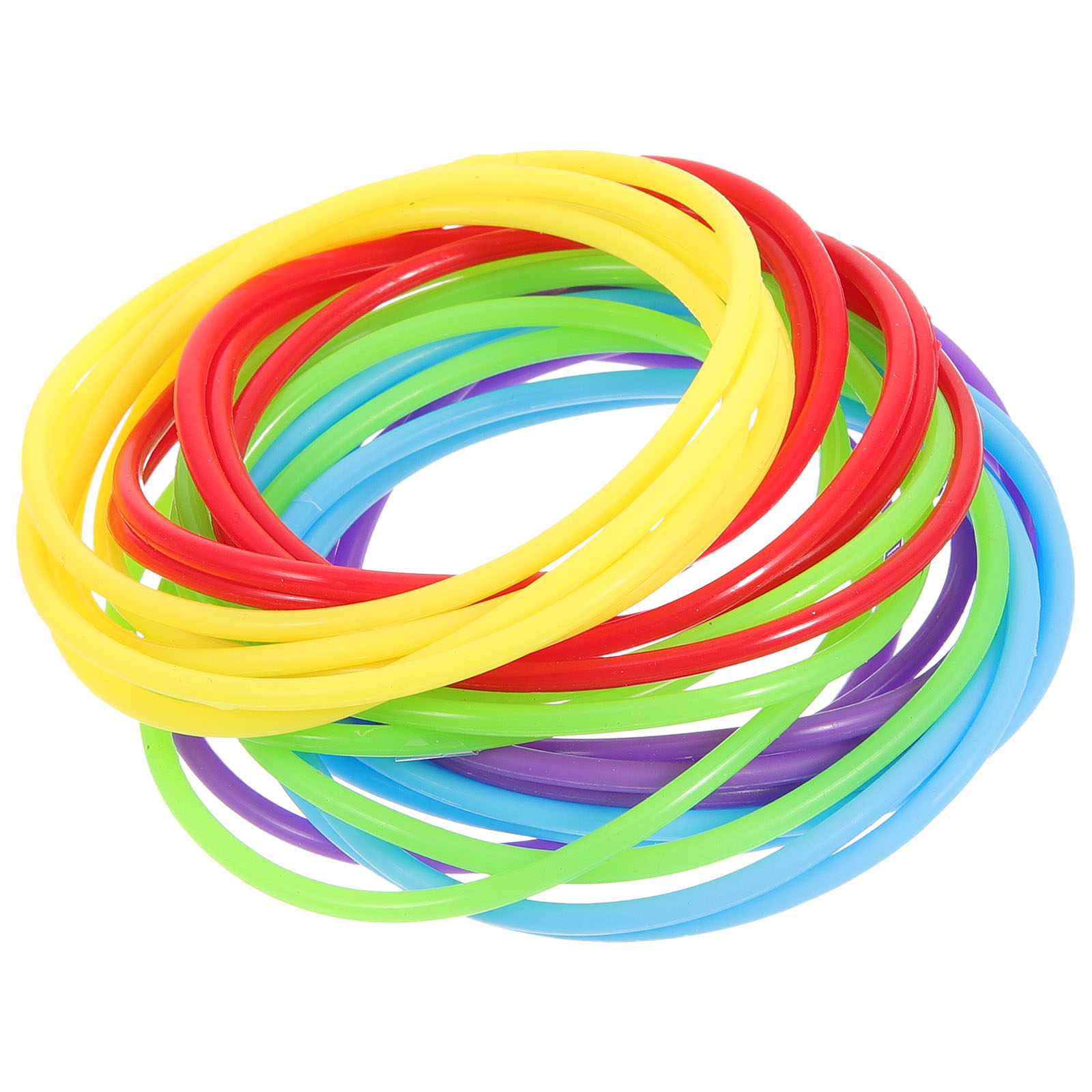 Women'S Accessories In The 80S - 25Pcs Colored Silicone Jelly Bracelets Lightweight