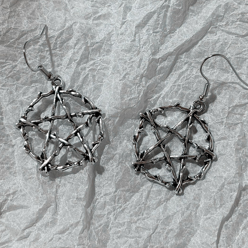 Women'S Accessories In The 90S - Vintage Goth Gothic Five-pointed star Dangle