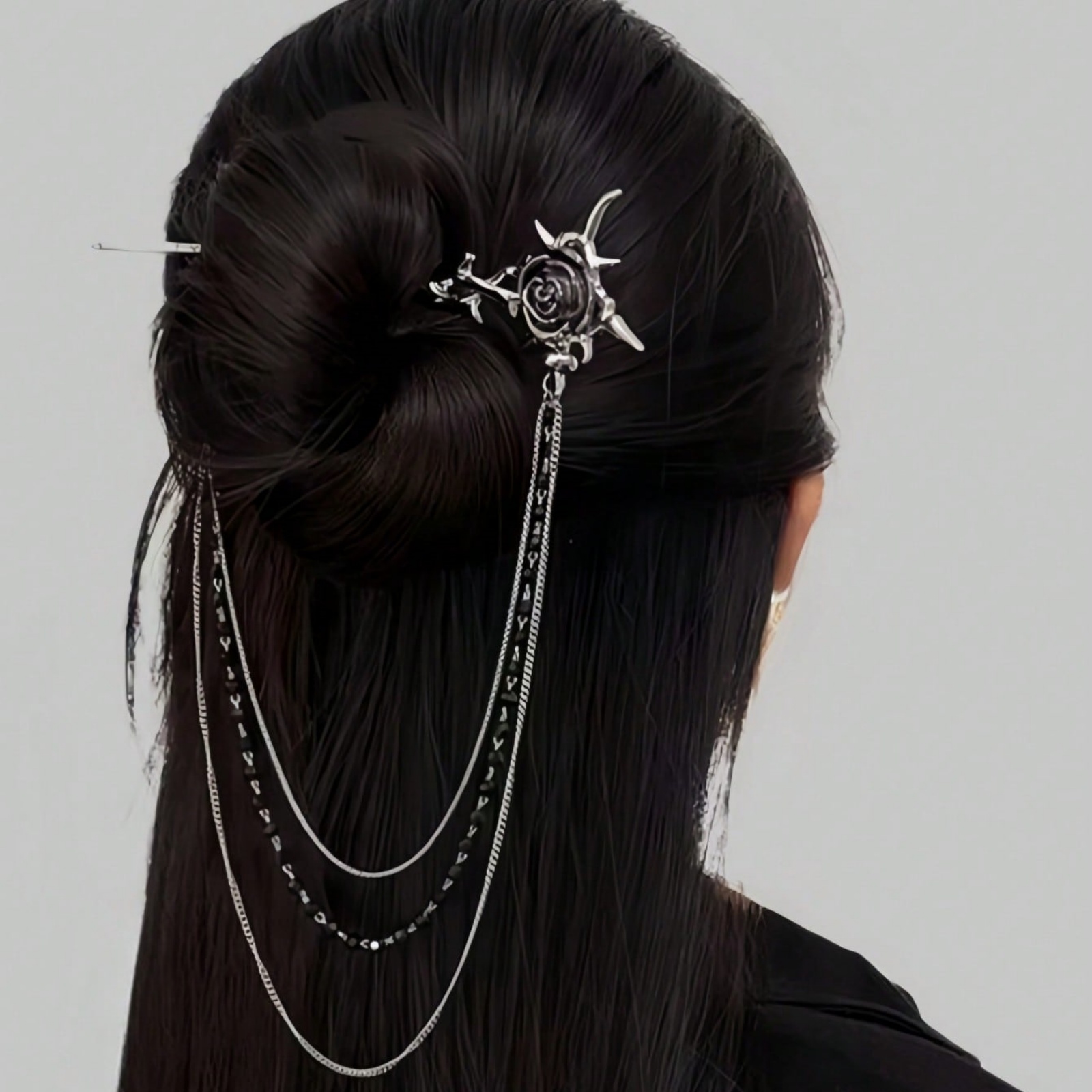 Women Accessories Chain - 1PC Gothic Punk Thorn Rose Tassel