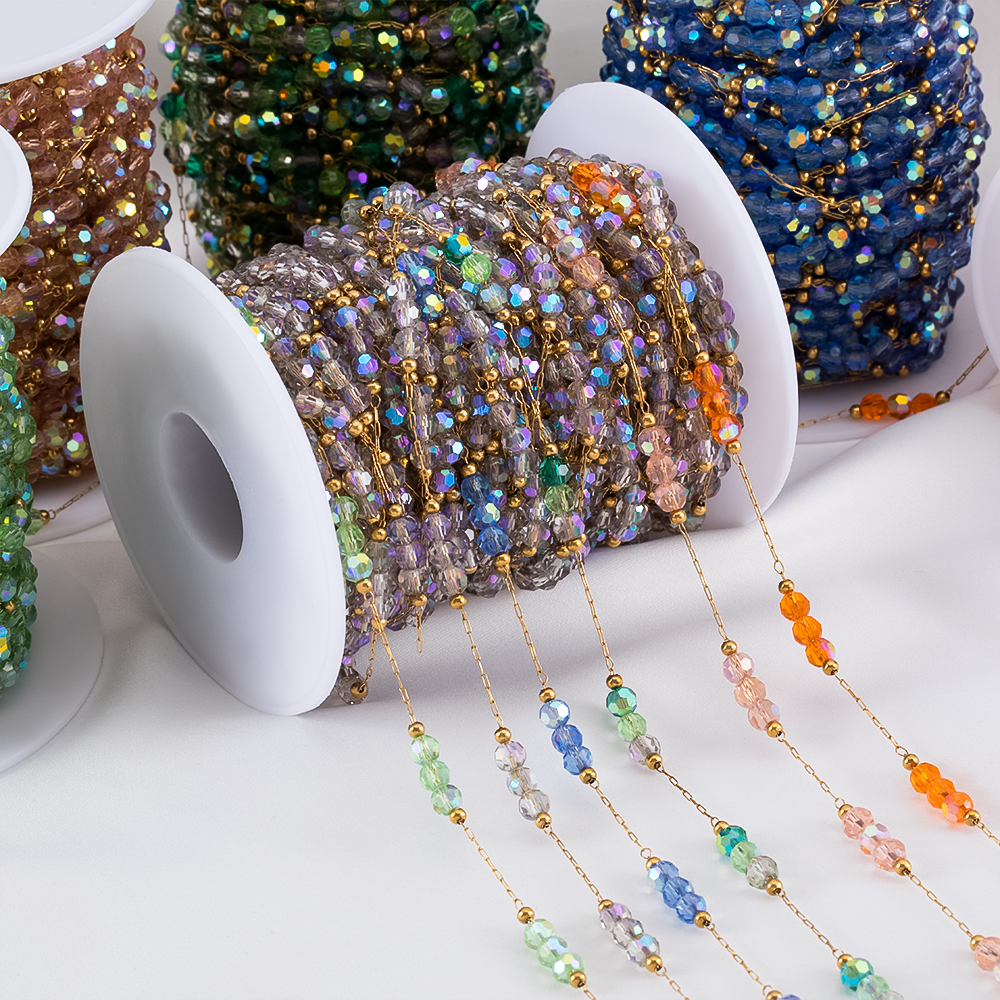 Women Accessories Chain - 1Meter Stainless Steel Beads Chains for