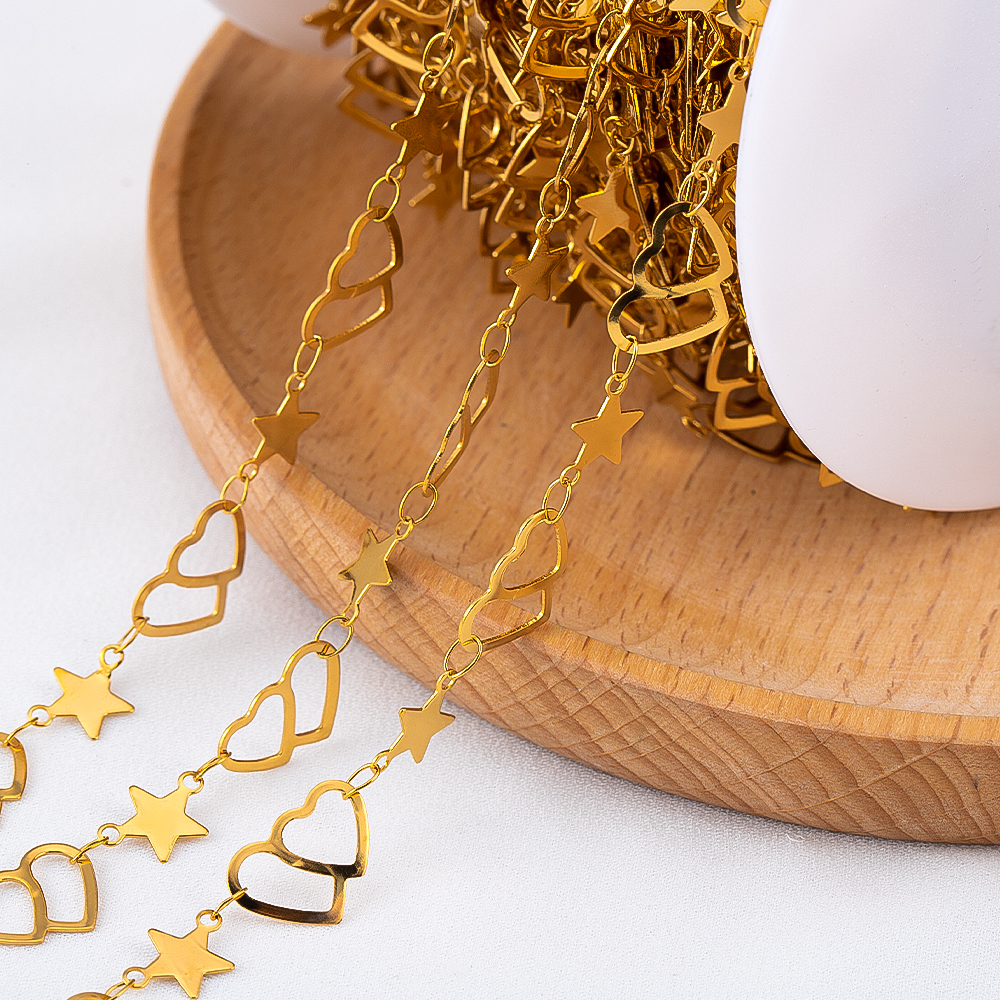 Women Accessories Chain - 1M/Lot Stainless Steel Simple Basic Star