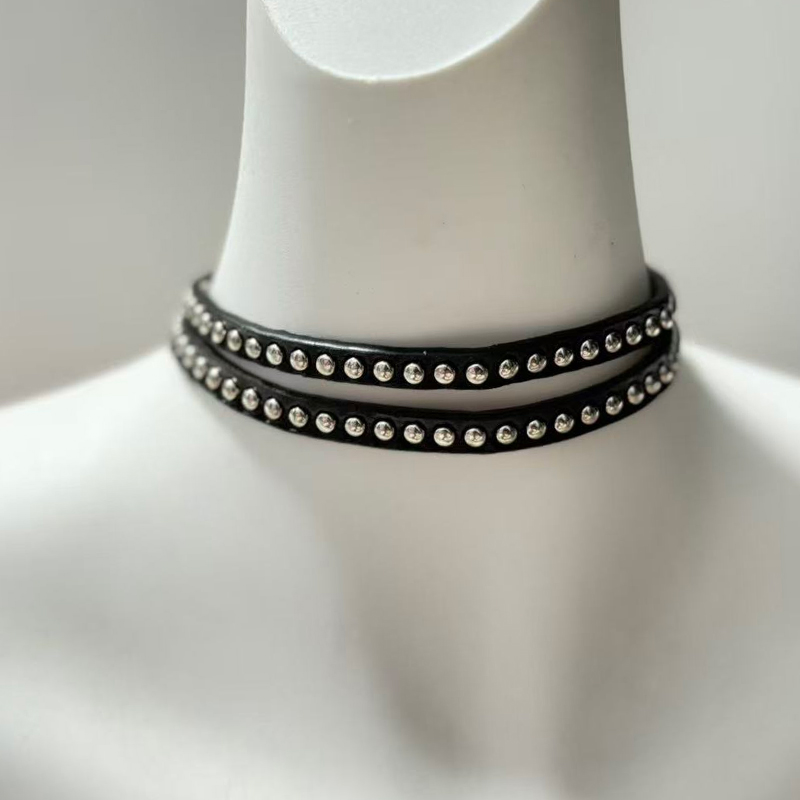 Punk Jewelry Rivet Choker Leat - مراجعة Women'S Accessories In The 90S وسعره