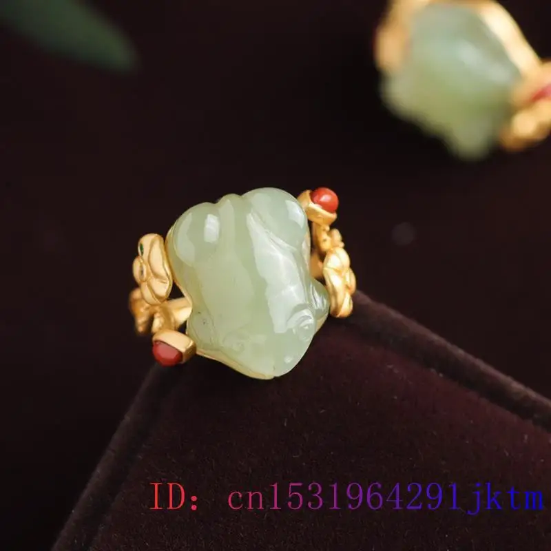 Green Jade Frog Rings Charms N - مراجعة Women'S Accessories Rings وسعره