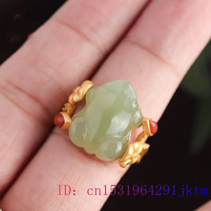 Green Jade Frog Rings Charms N - مراجعة Women'S Accessories Rings وسعره