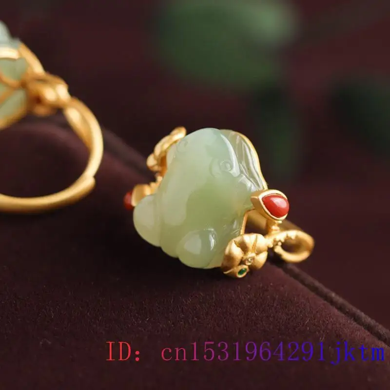 Green Jade Frog Rings Charms N - مراجعة Women'S Accessories Rings وسعره