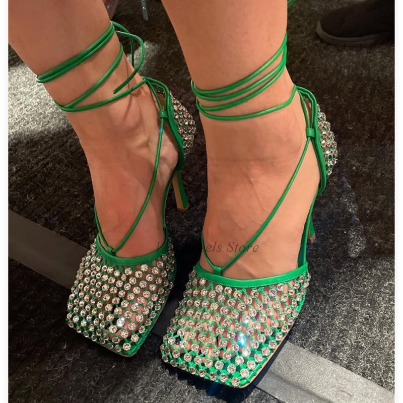 Square Toe Mesh Dimaond Lace u - مراجعة Women'S Accessories Trends 2025 وسعره
