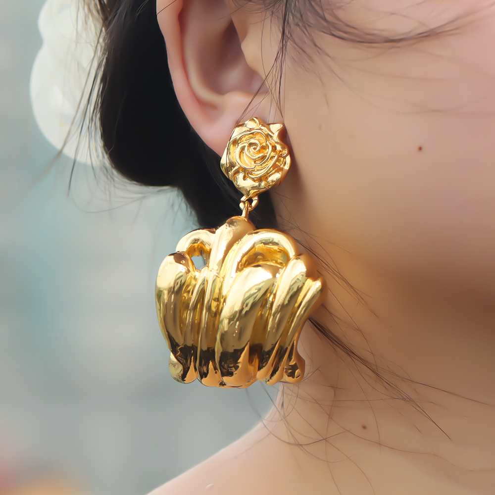 Women Gold Color Wedding Earri - مراجعة Women Accessories Dubai وسعره