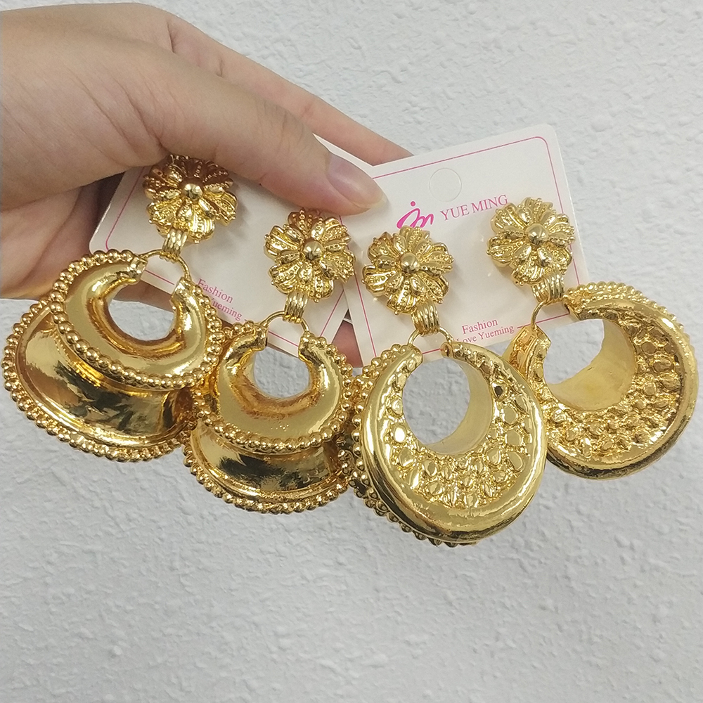 Women Gold Color Wedding Earri - مراجعة Women Accessories Dubai وسعره