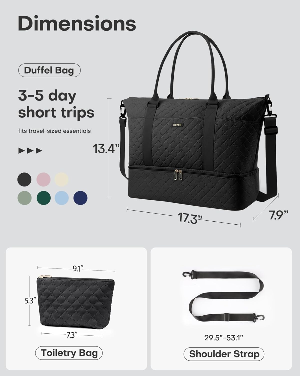 HOTOR Travel Duffel Bag - Week - مراجعة Women'S Essential Accessories وسعره