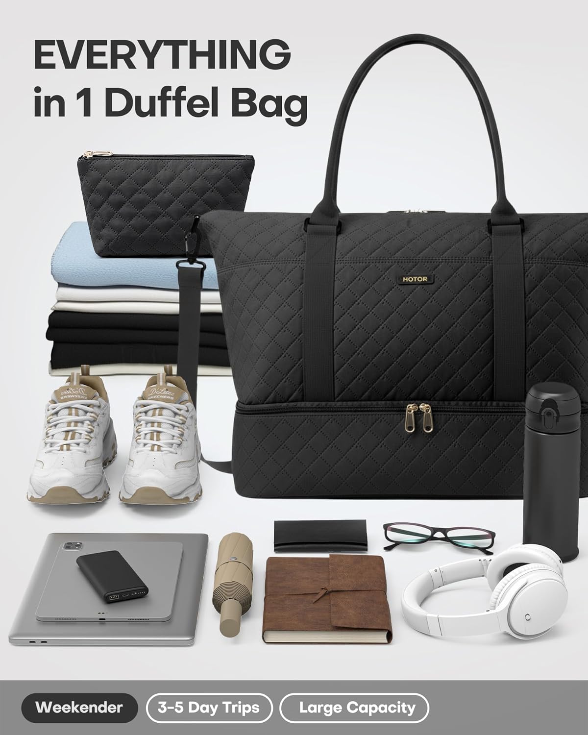 HOTOR Travel Duffel Bag - Week - مراجعة Women'S Essential Accessories وسعره