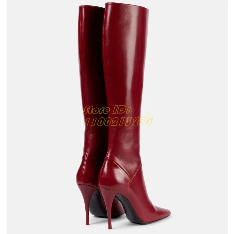 Matte Leather Knee High Boots  - مراجعة Women'S Accessories Trends 2025 وسعره