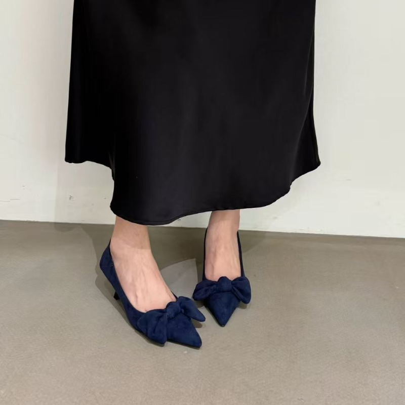 French Pointed-toe Bow Suede S - مراجعة Women'S Accessories Trends 2025 وسعره