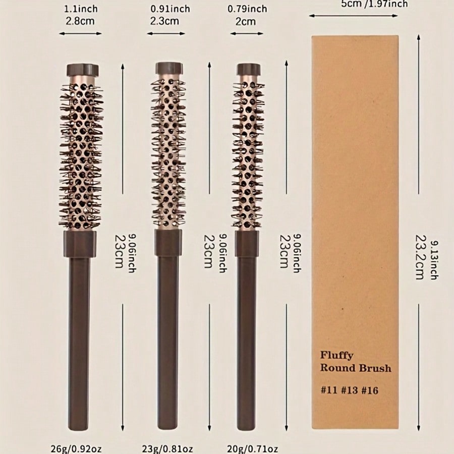 3Pcs Roller Comb Hair Brush -  - مراجعة Women'S Essential Accessories وسعره