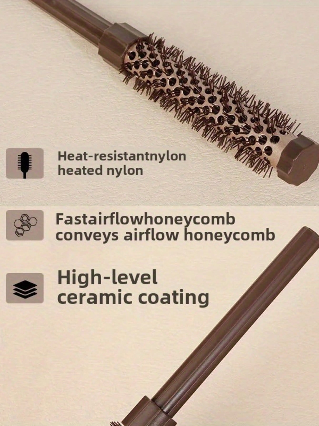 3Pcs Roller Comb Hair Brush -  - مراجعة Women'S Essential Accessories وسعره