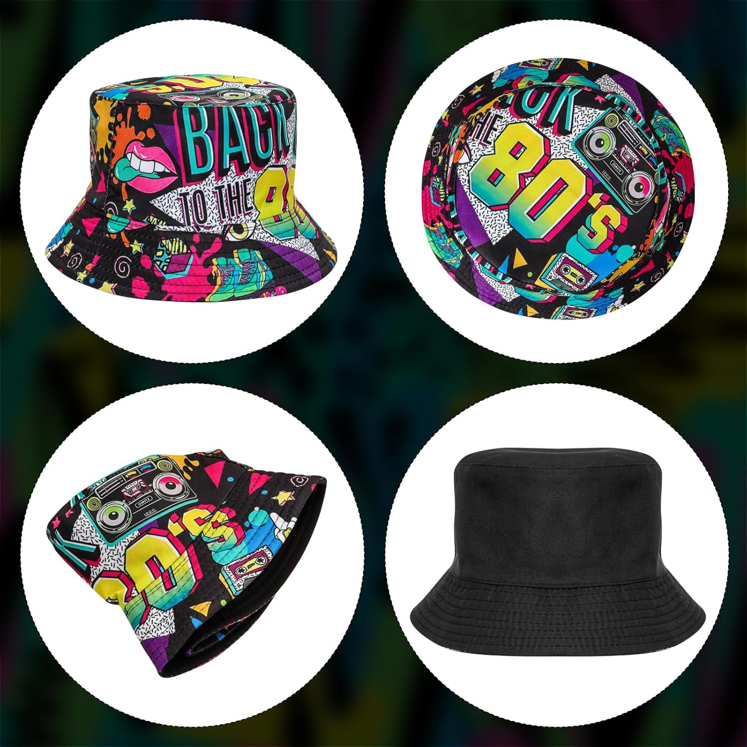 Fashion 80s 90s Bucket-Hat Fis - مراجعة Women'S Accessories In The 80S وسعره