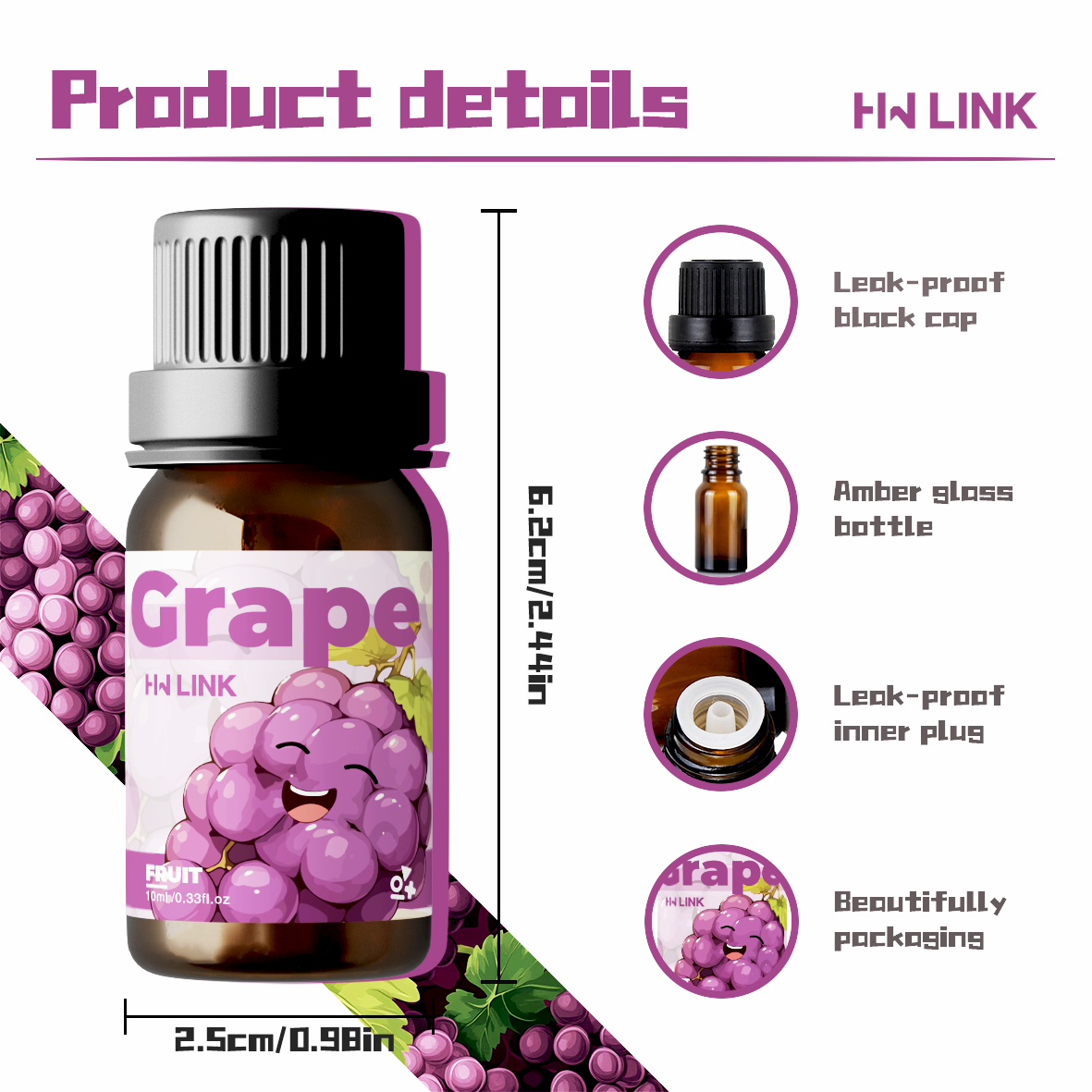 Grape Essential Oil 10ml Perfu - مراجعة Women'S Essential Accessories وسعره