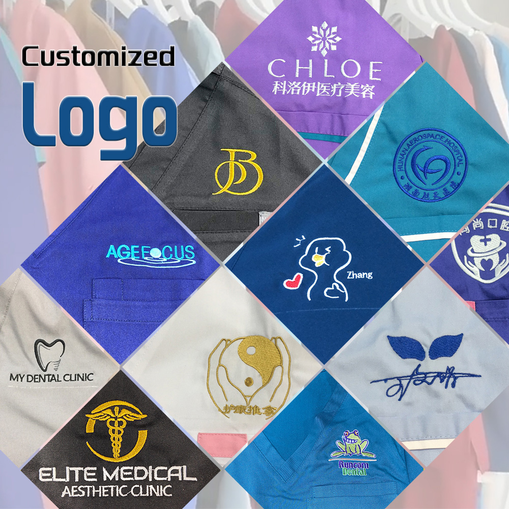 Customized Logo Scrub Uniform  - مراجعة Women Accessories Logo وسعره