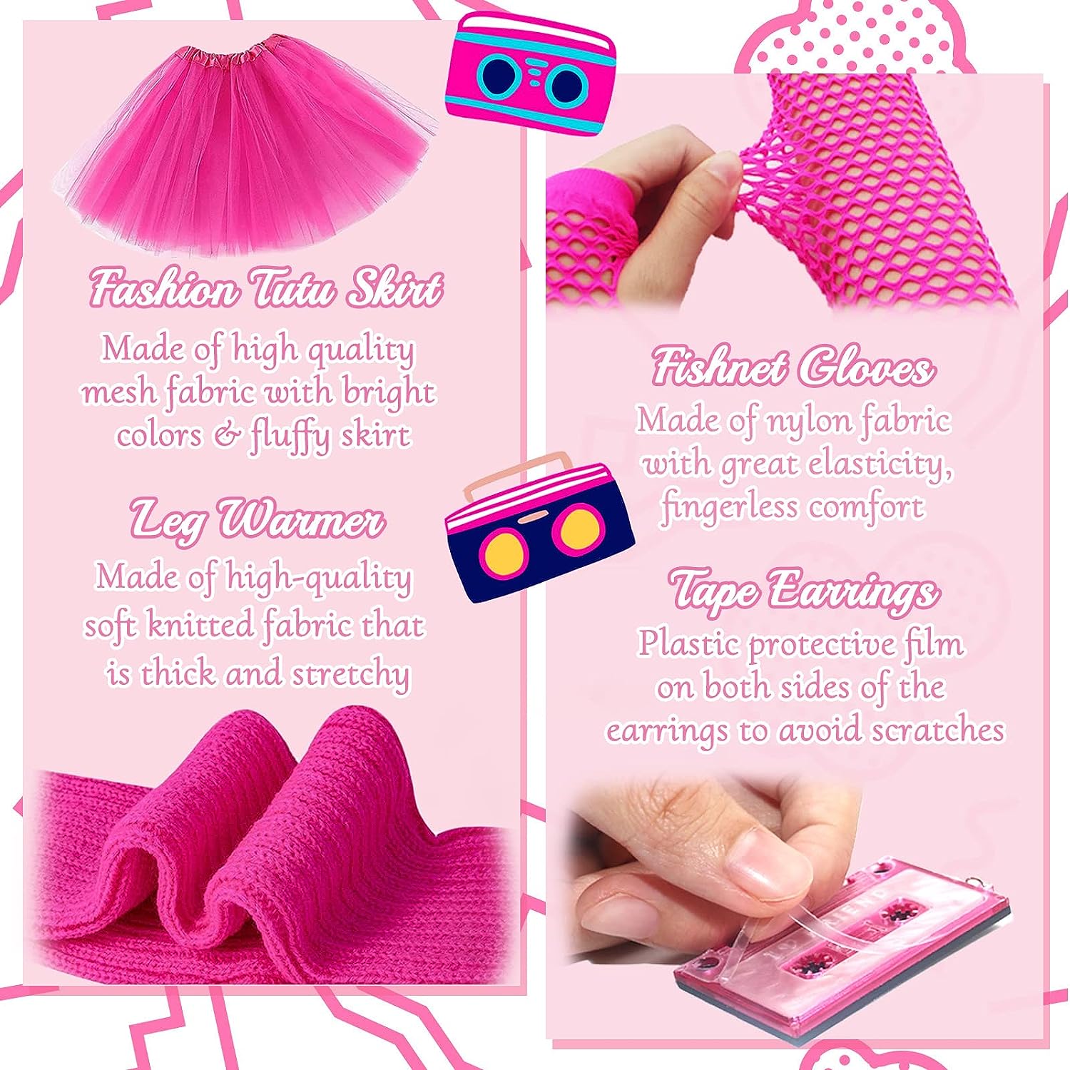 80s Party Costume Accessories  - مراجعة Women'S Accessories In The 80S وسعره