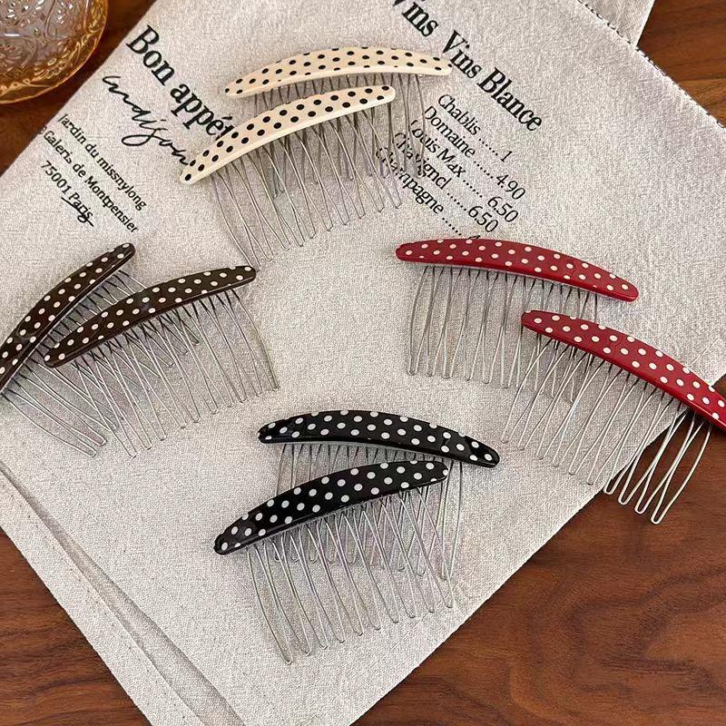 Hot Sale Polka Dot Hair Combs  - مراجعة Women Accessories Sale وسعره