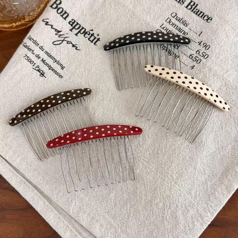 Hot Sale Polka Dot Hair Combs  - مراجعة Women Accessories Sale وسعره