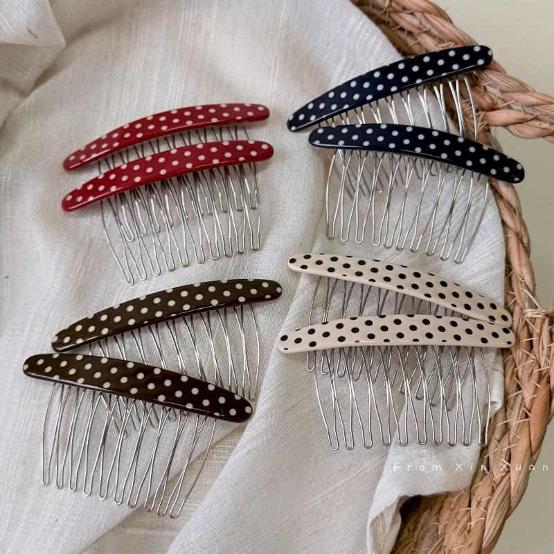 Hot Sale Polka Dot Hair Combs  - مراجعة Women Accessories Sale وسعره
