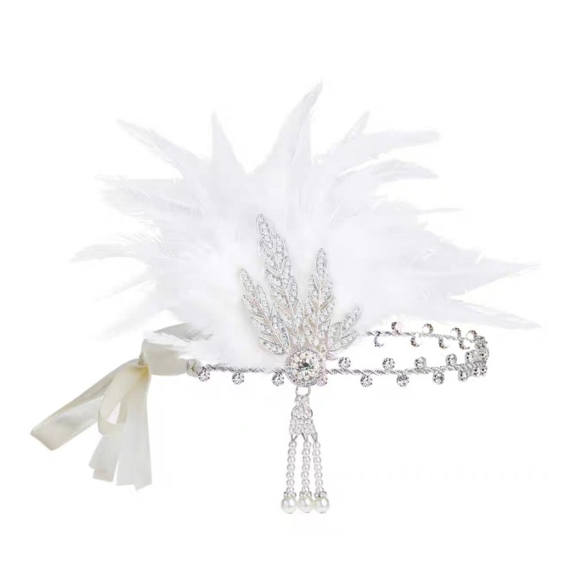 1920s Gatsby Party White Feath - مراجعة Women'S Essential Accessories وسعره