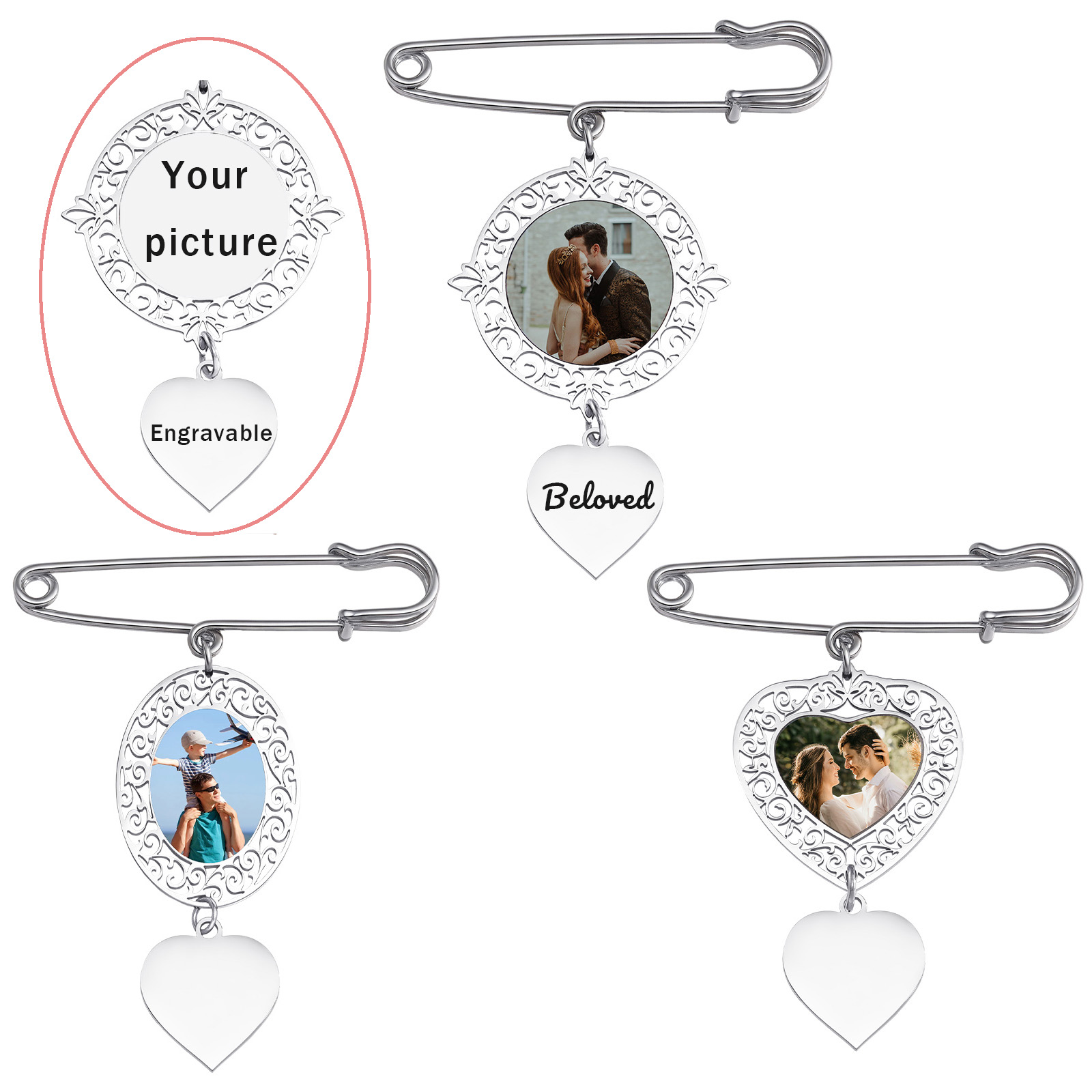 Custom Picture Badge Brooches  - مراجعة Women Accessories Logo وسعره