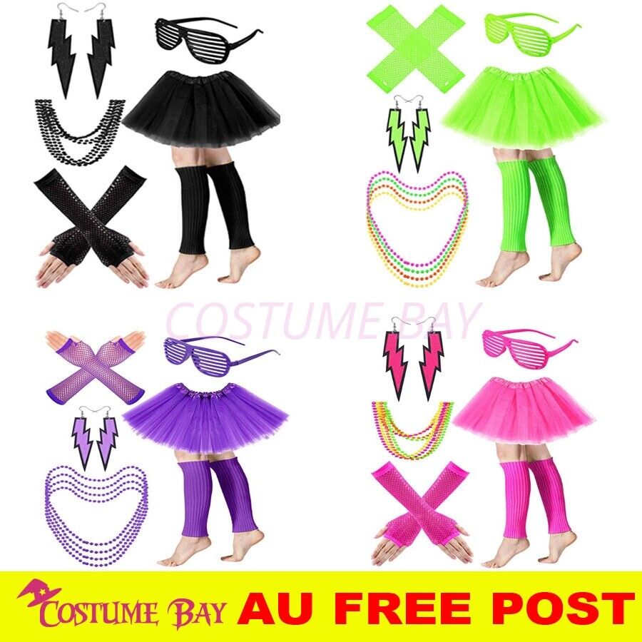 PESENAR Womens Neon 80s Tutu S - مراجعة Women'S Accessories In The 80S وسعره