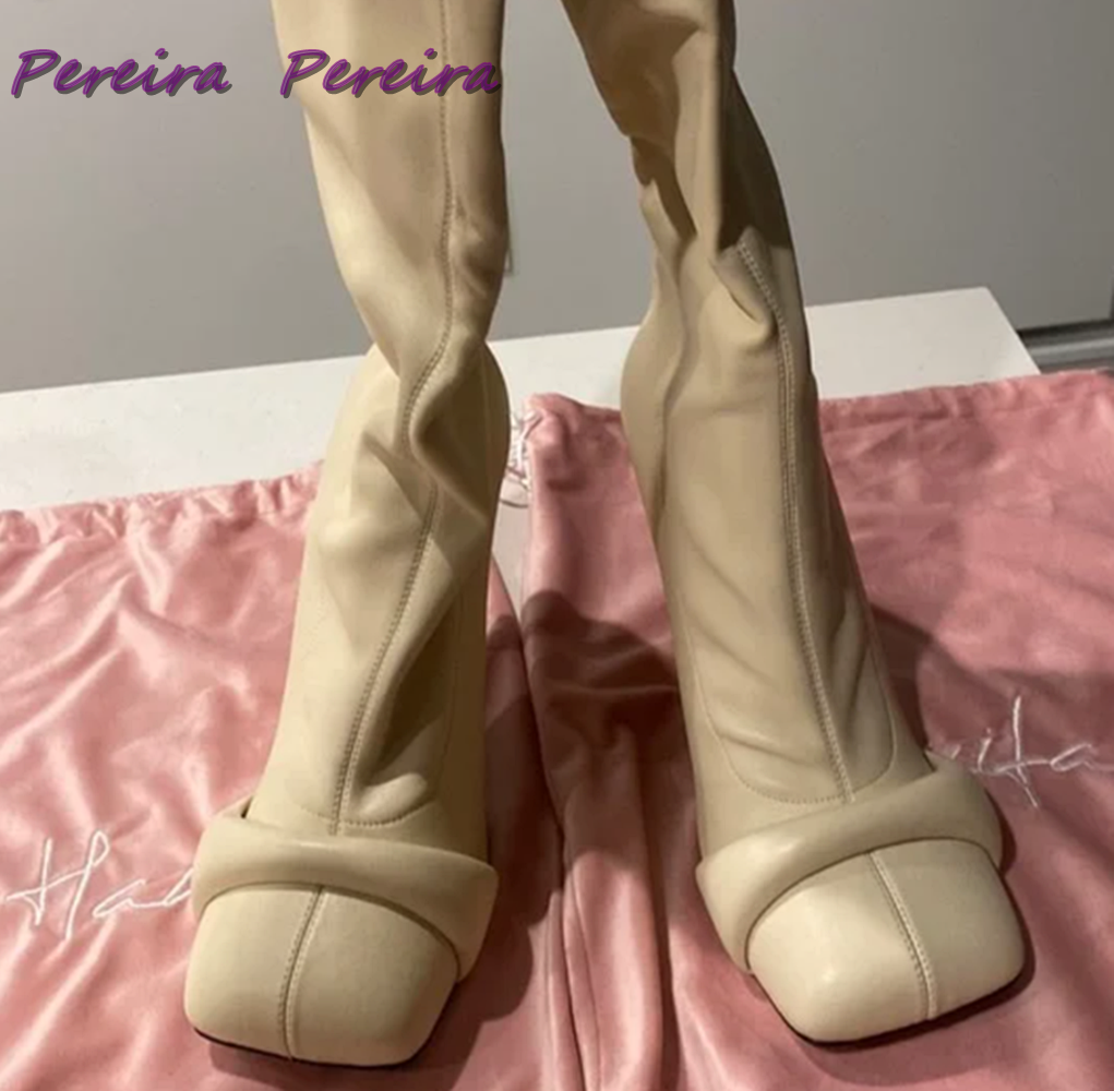 Solid Strange Style Knee-High  - مراجعة Women'S Accessories Trends 2025 وسعره
