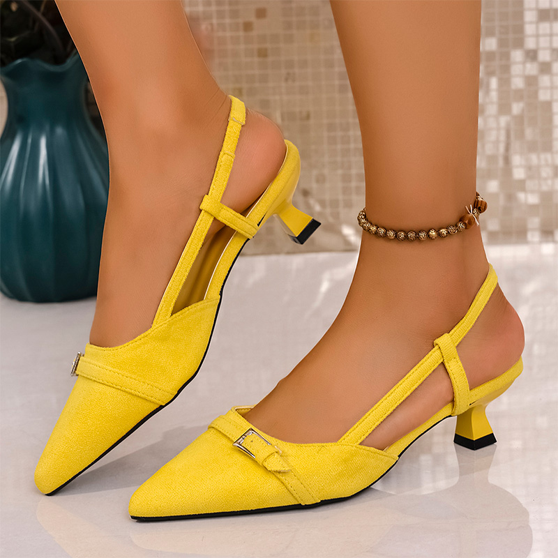 Fashion Yellow High Heels Sand - مراجعة Women'S Accessories Trends 2025 وسعره