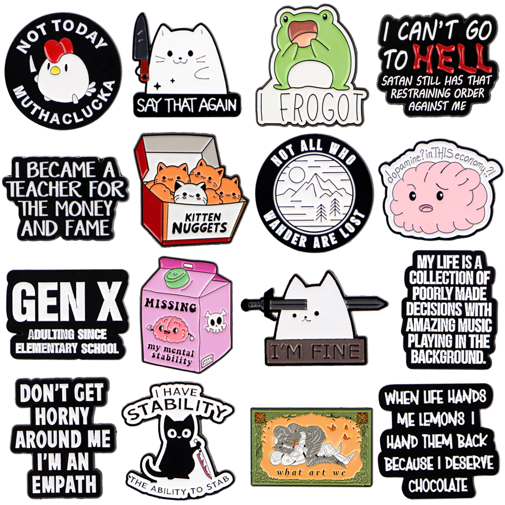 Frog Cat Badges Lapel Pins for - مراجعة Women Accessories Quotes وسعره