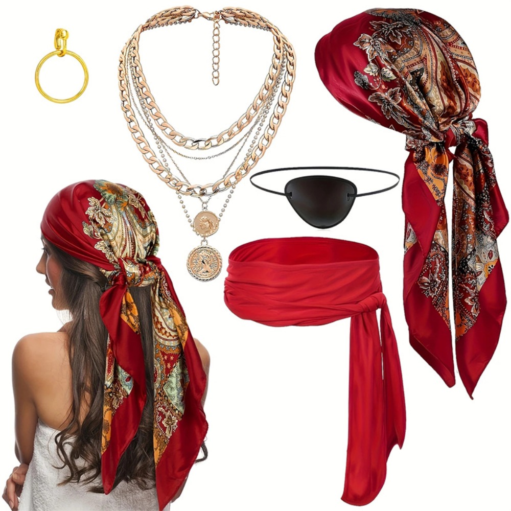Pirate Costume Accessory Set 5 - مراجعة Women'S Essential Accessories وسعره