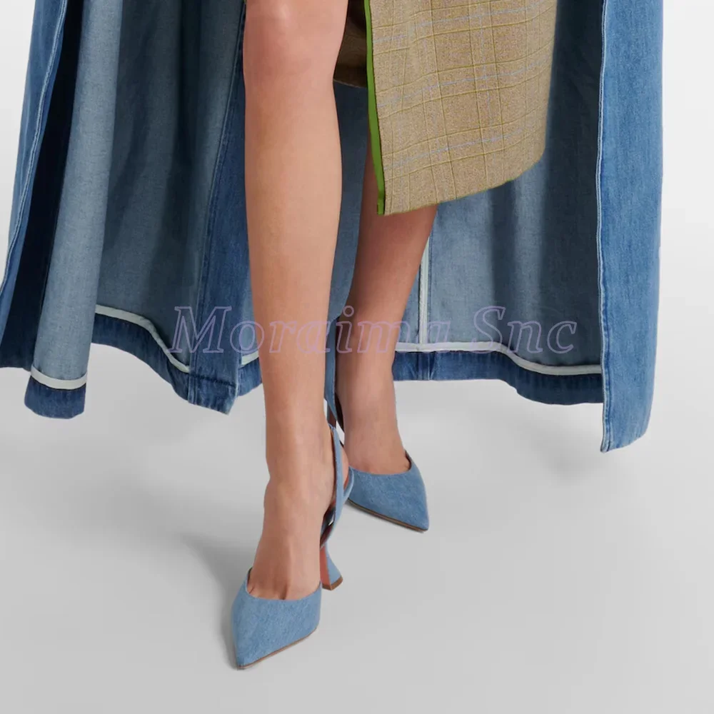 Denim Pointed Toe Sandals Wine - مراجعة Women'S Accessories Trends 2025 وسعره