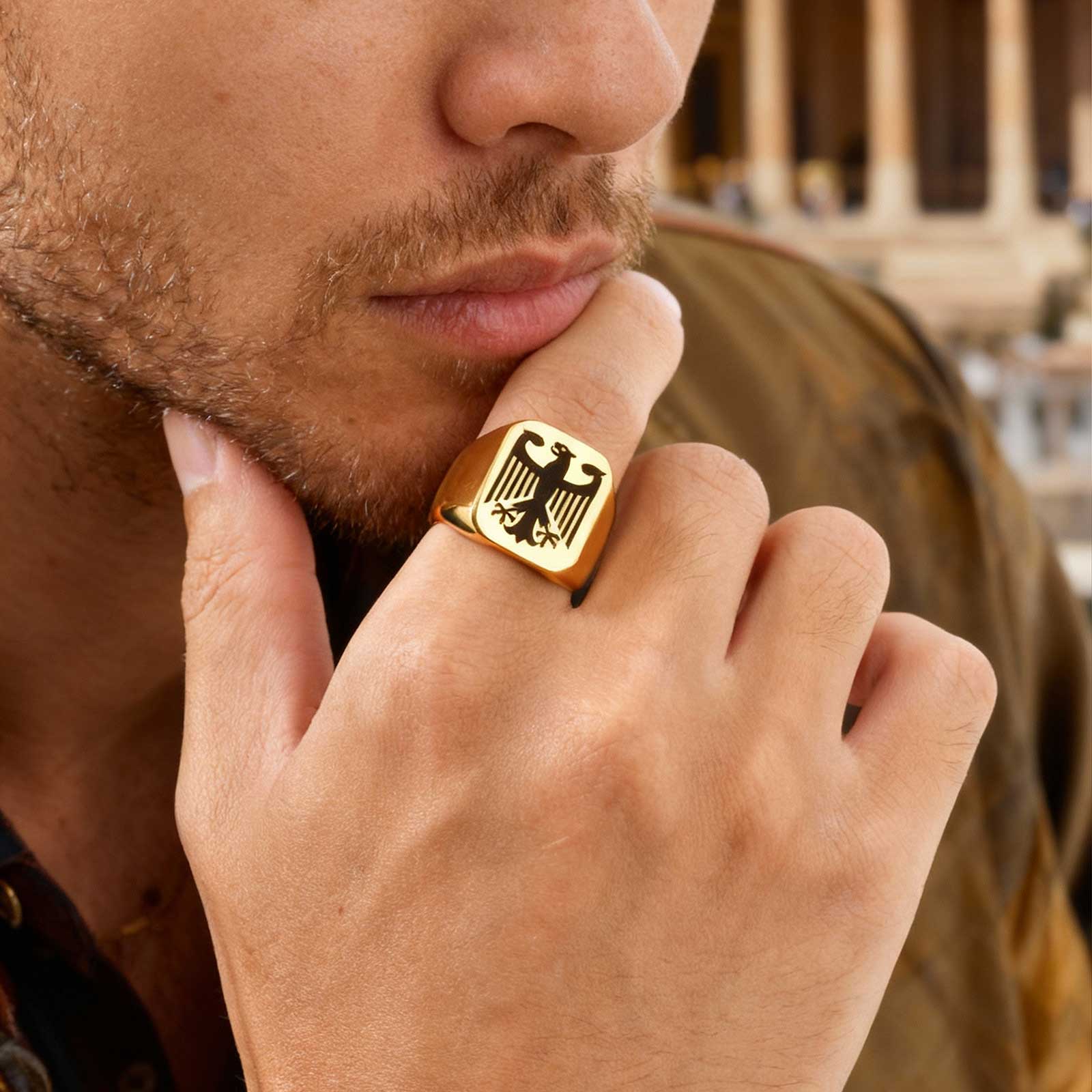Custom Flying Hawk Eagle Ring  - مراجعة Women Accessories Logo وسعره