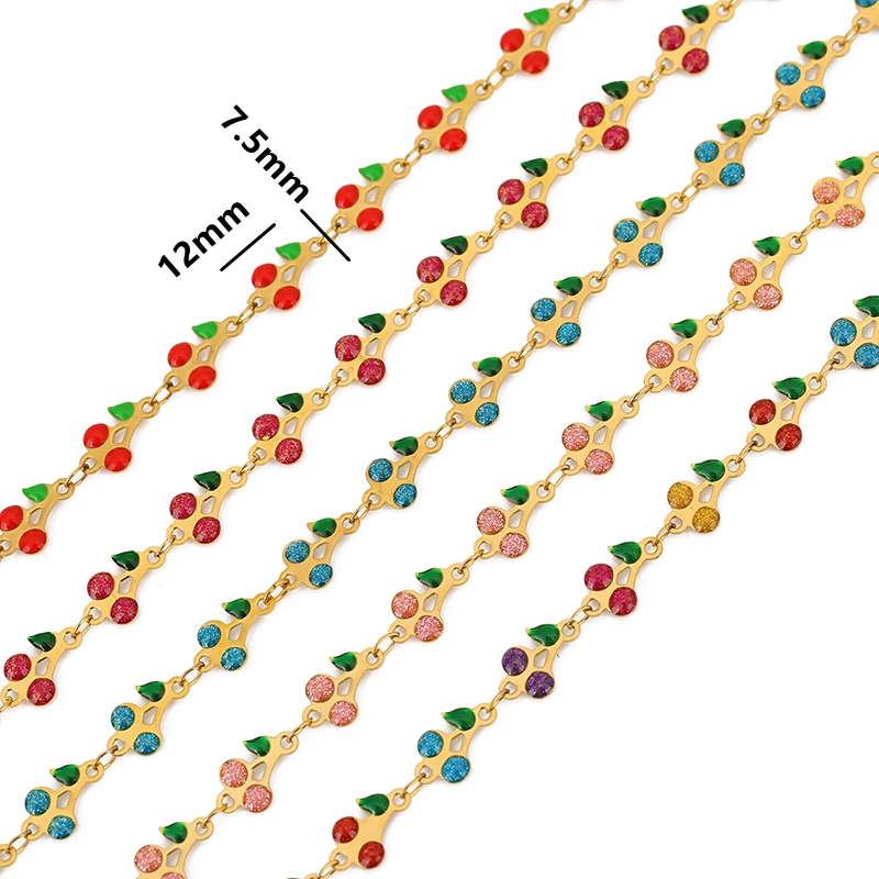1 Meter Stainless Steel Enamel - مراجعة Women Accessories Chain وسعره