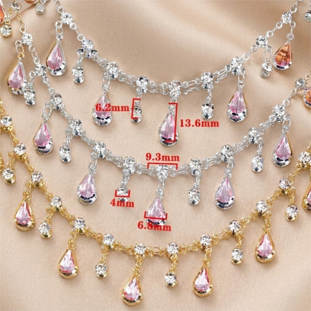 0.5/1m Teardrop Rhinestone Tas - مراجعة Women Accessories Chain وسعره