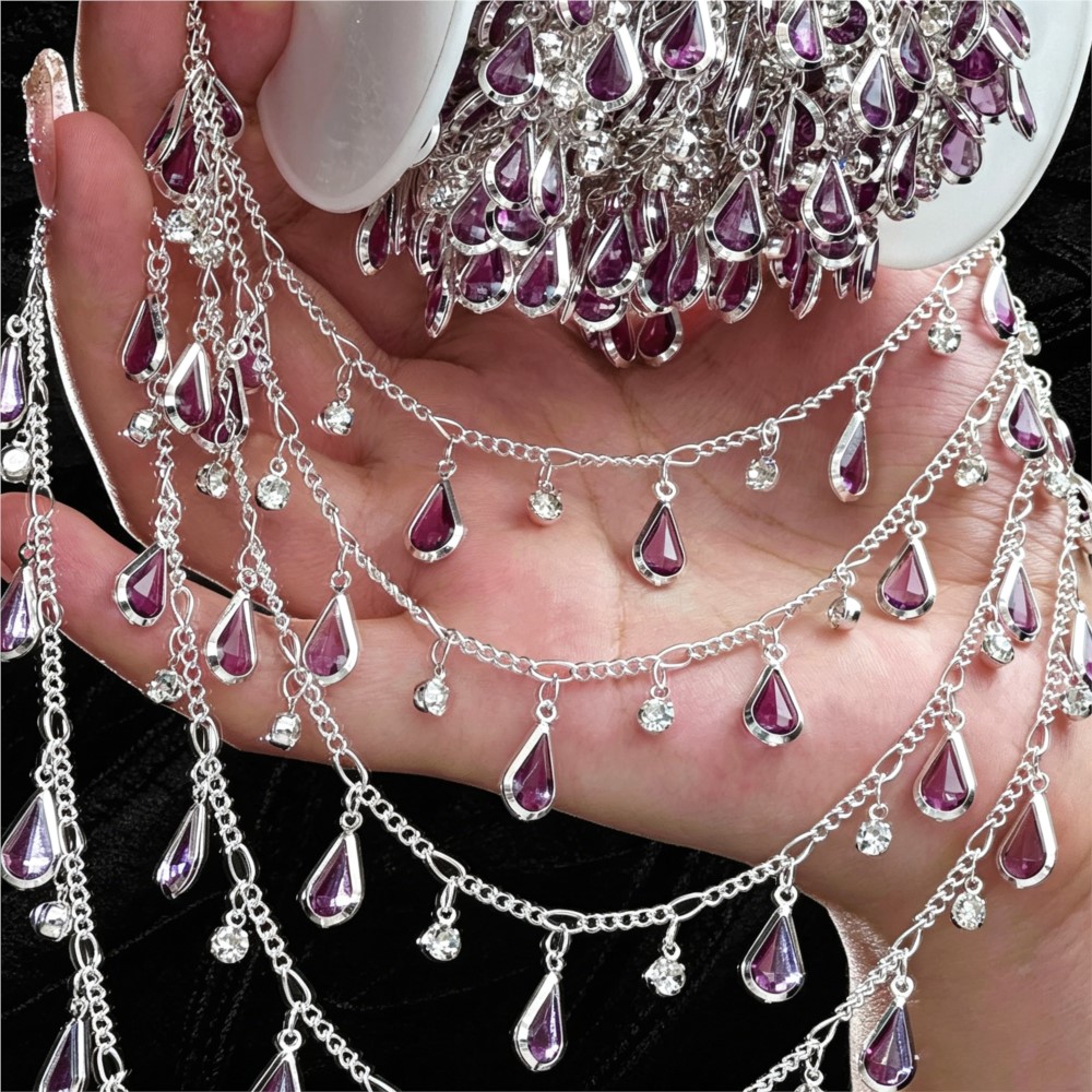 0.5/1m Teardrop Rhinestone Tas - مراجعة Women Accessories Chain وسعره