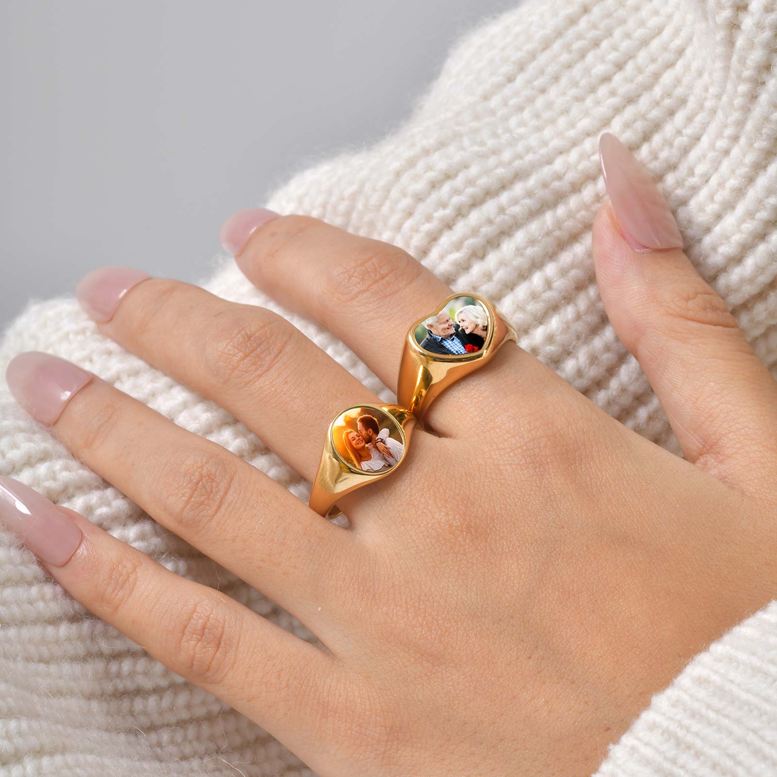 Custom Photo Signet Ring for W - مراجعة Women Accessories Logo وسعره