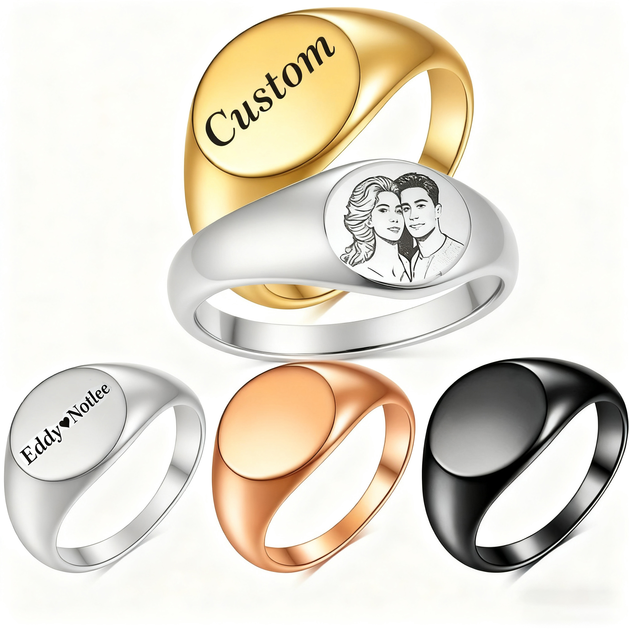 Custom Engraved Picture Logo N - مراجعة Women Accessories Logo وسعره