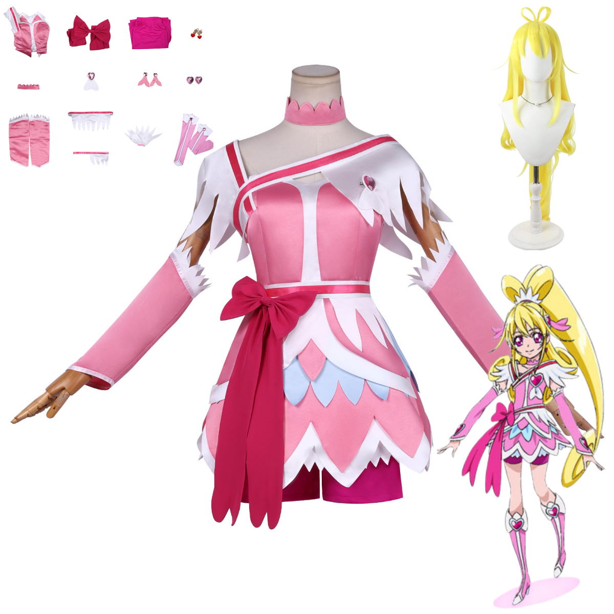 Anime Doki Doki! PreCure Cure  - مراجعة Women'S Accessories List وسعره