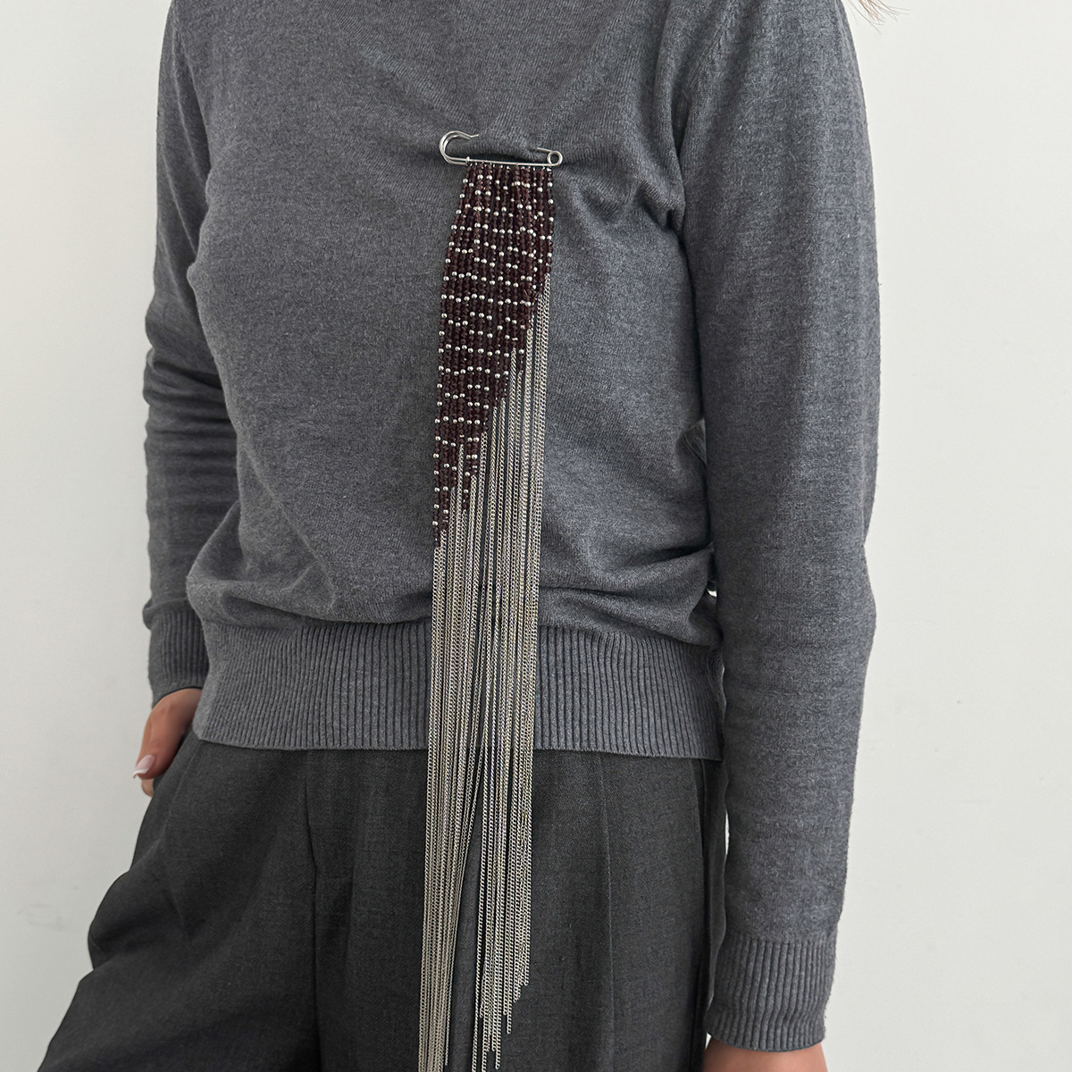 Silver Color Tassel Chain Broo - مراجعة Women Accessories Chain وسعره