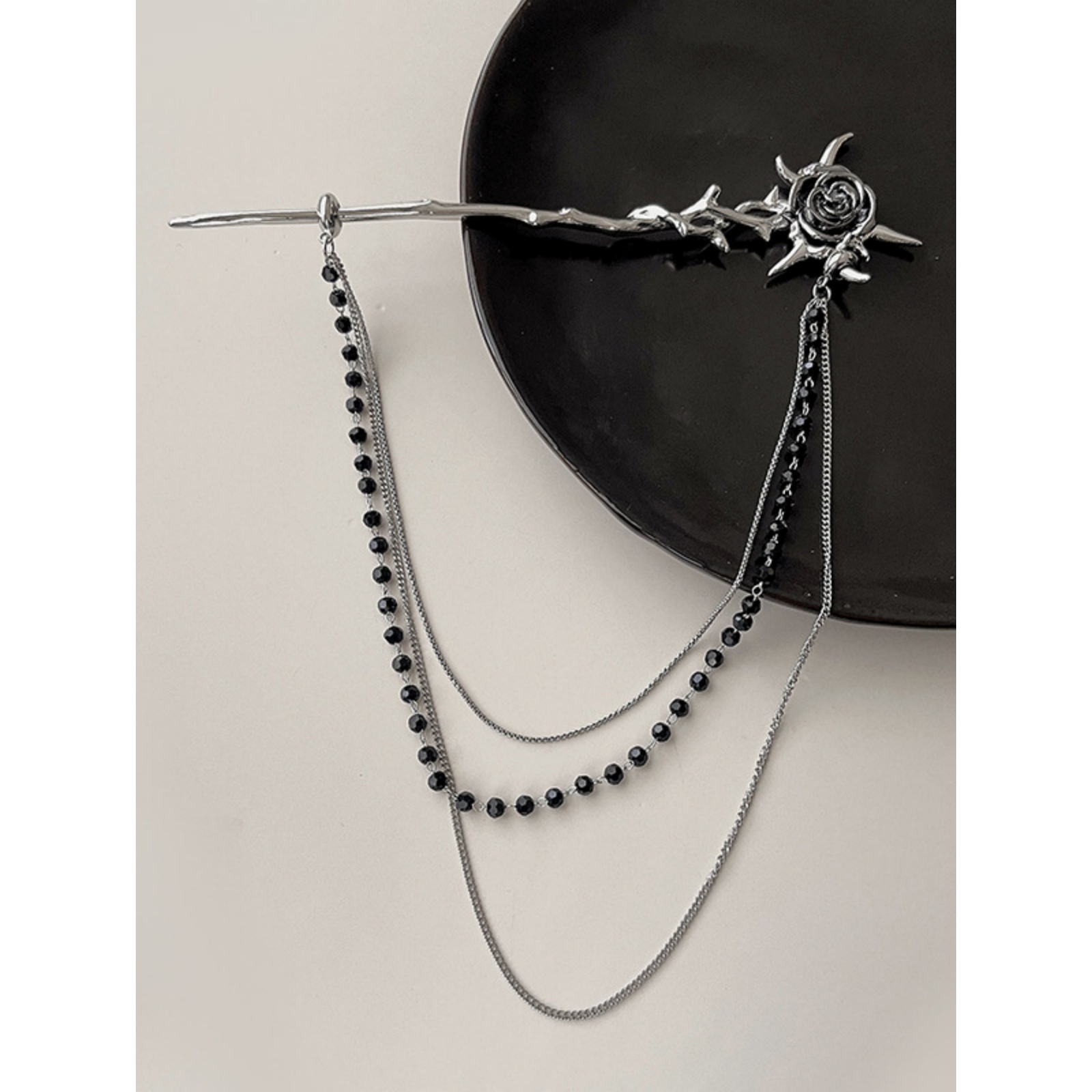 1PC Gothic Punk Thorn Rose Tas - مراجعة Women Accessories Chain وسعره