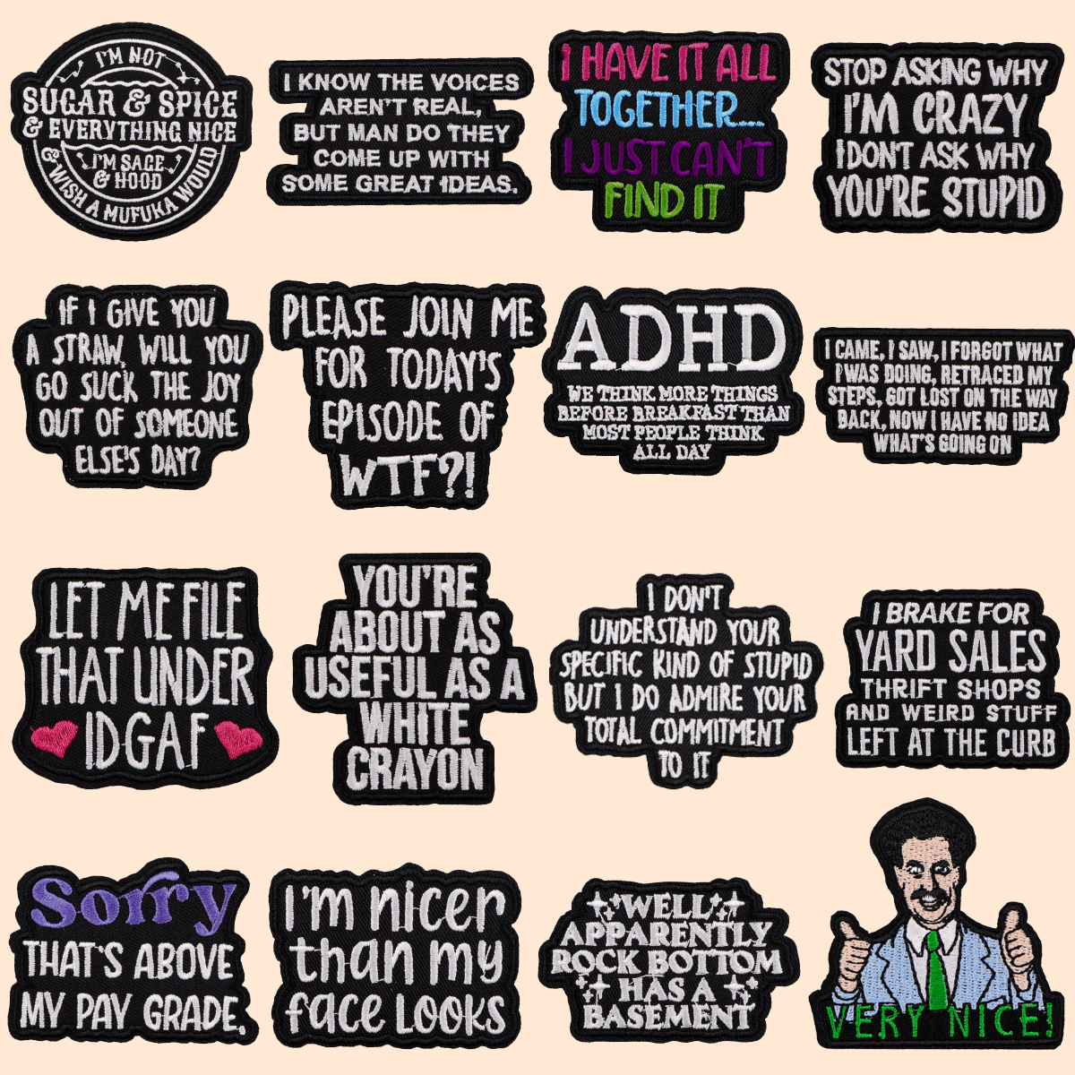 VERY NICE Patches On Clothes A - مراجعة Women Accessories Quotes وسعره