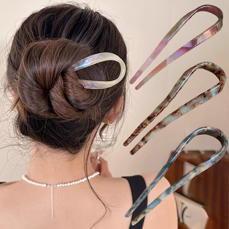 U-Shaped Hair Sticks Acetate A - مراجعة Women'S Accessories List وسعره