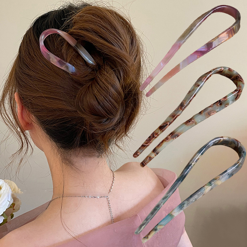 U-Shaped Hair Sticks Acetate A - مراجعة Women'S Accessories List وسعره
