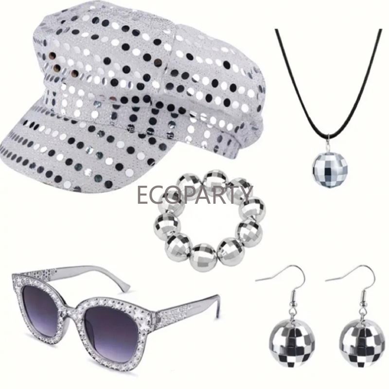 2024 3PCS/5PCS 70s Disco Costu - مراجعة Women'S Accessories In The 80S وسعره