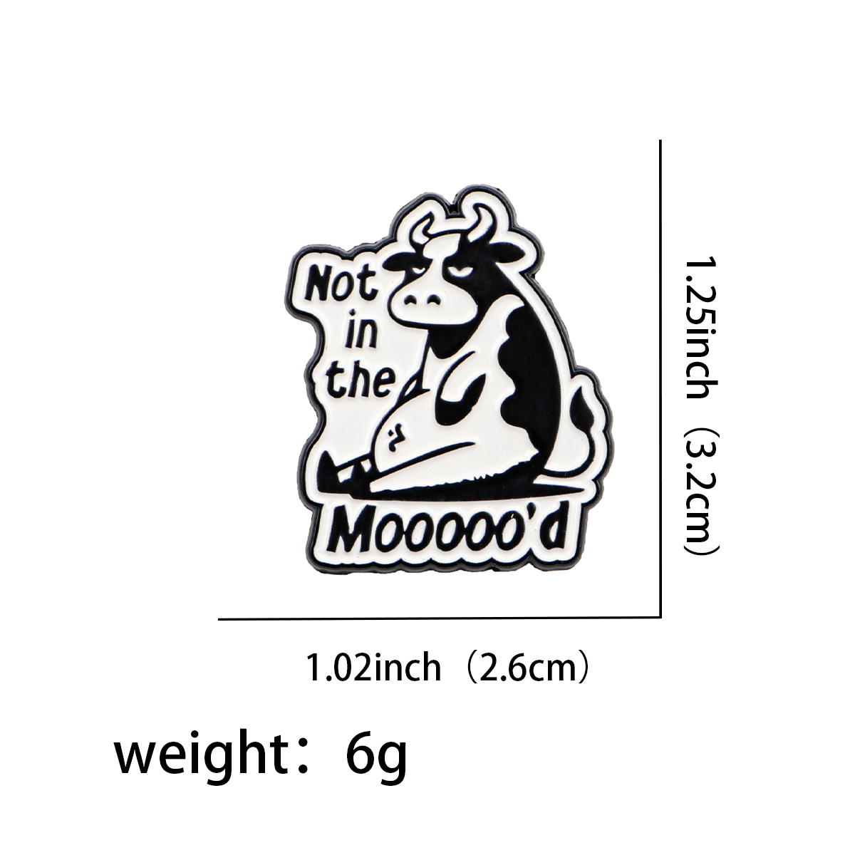 Cute Cow Enamel Pin Quote Badg - مراجعة Women Accessories Quotes وسعره