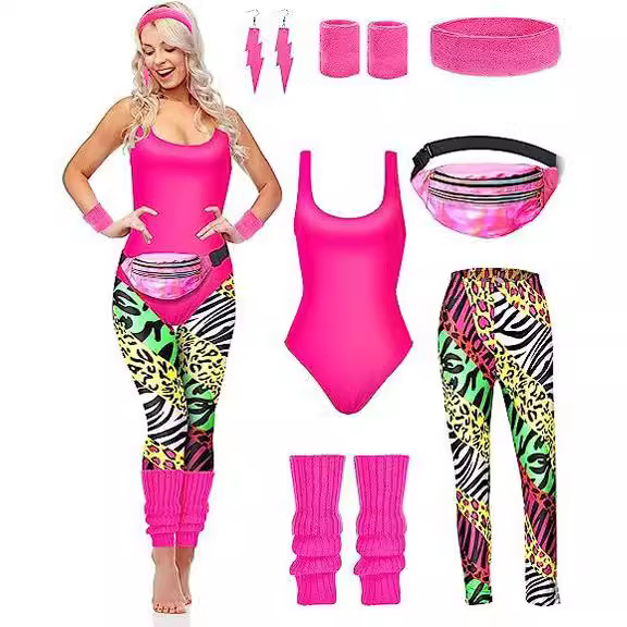 1980s Party Costume Women Spor - مراجعة Women'S Accessories In The 80S وسعره