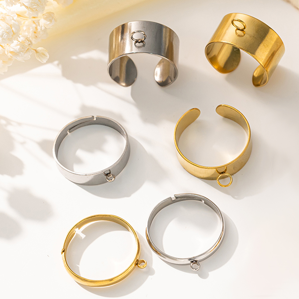 5pcs/Lot Stainless Steel Gold  - مراجعة Women'S Accessories Rings وسعره